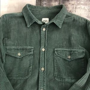 Zara Men’s Corduroy Button Down Shirt
